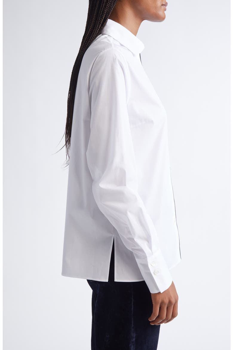 Piped Placket Button-Up Shirt, Alternate, color, 01 WHITE