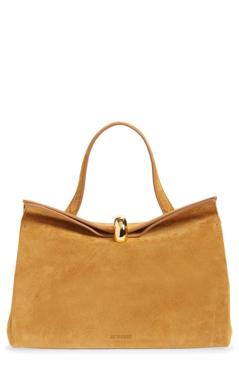 Le Valerie Suede Top Handle Bag