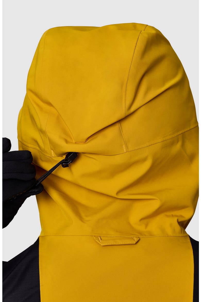 Powderverse Waterproof Ski Jacket, Alternate, color, AMBER/ BLACK