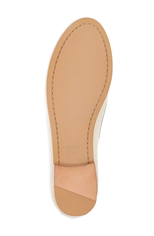 Frye Carson Logo Ballet Flat In Ivory