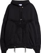 Collina Strada Soft Star Drawstring Ruched Cotton Hoodie