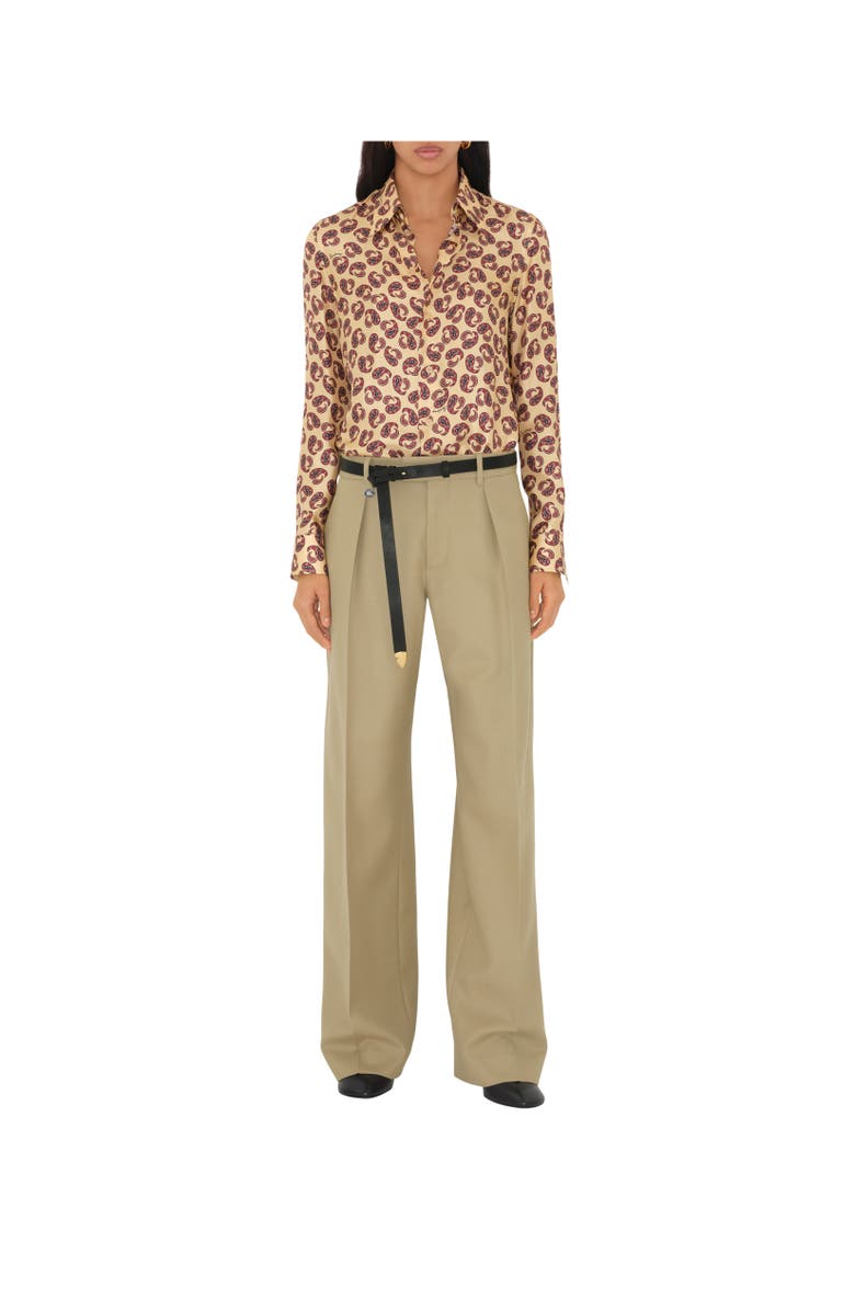 Burberry Thin Leather B Shield End Belt, Alternate, color, 