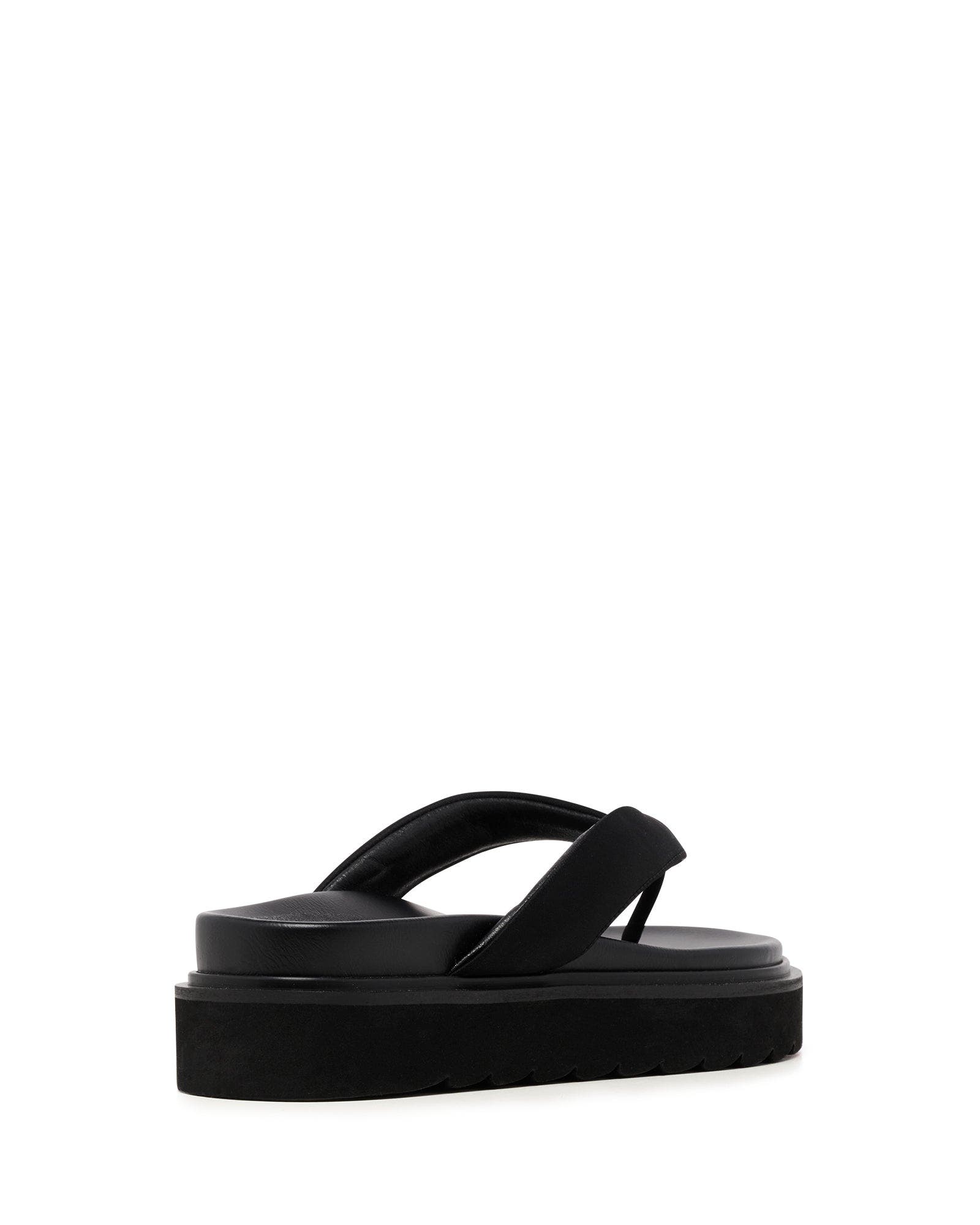 Vacay Round Toe Sandal, Alternate, color, Black Lycra