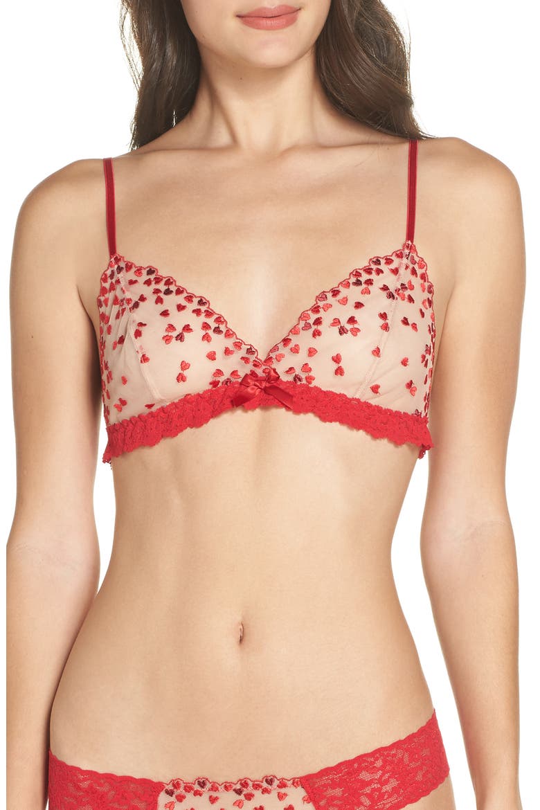 Heartthrob Bralette, Main, color, RED MULTI