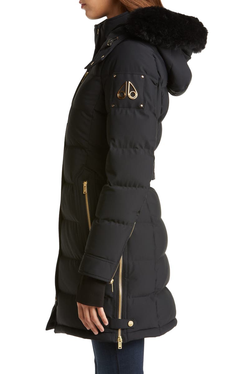 Moose Knuckles Watershed Down Parka with Genuine Shearling Trim, Alternate, color,