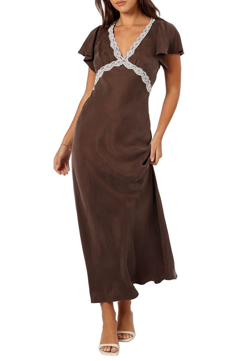 Petal & Pup Kathryn Maxi Dress, Alternate, color, Warm Grey
