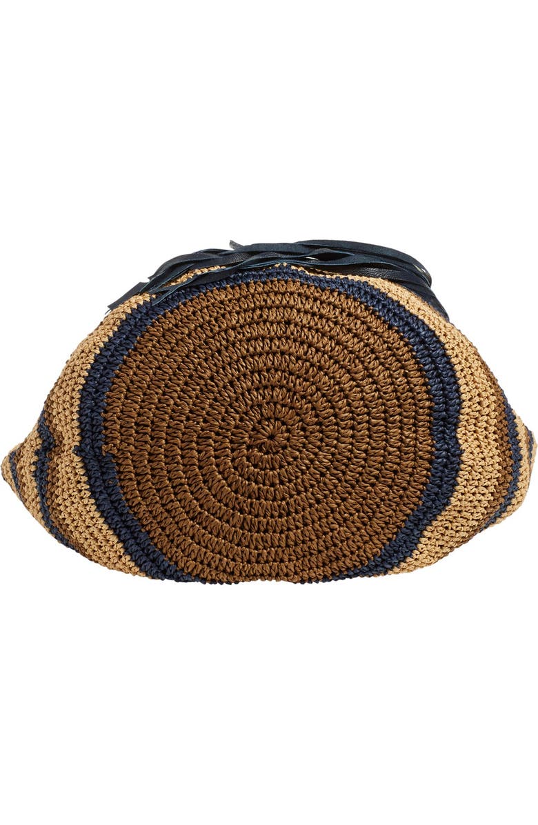 Caslon<sup>®</sup> Stripe Crochet Straw Shoulder Bag, Alternate, color,