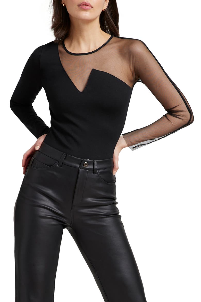Nolita Mesh Top, Main, color, BLACK