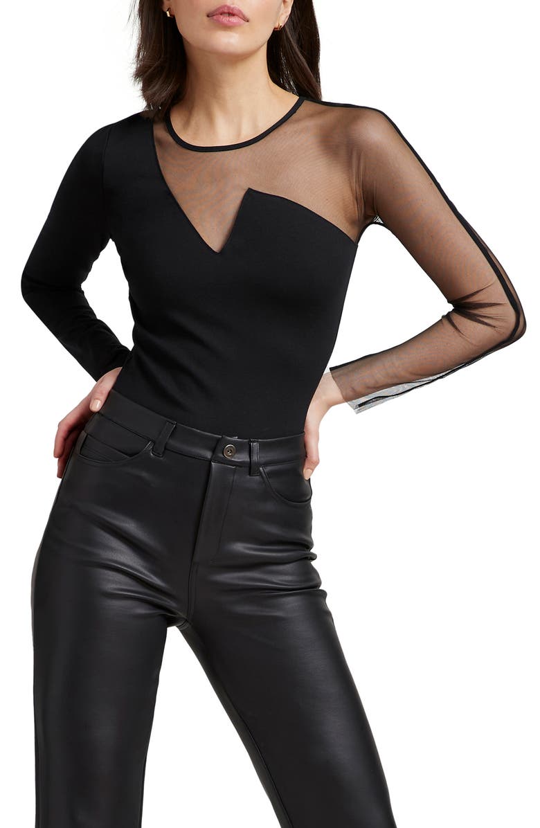 Marcella Nolita Mesh Top, Main, color, Black