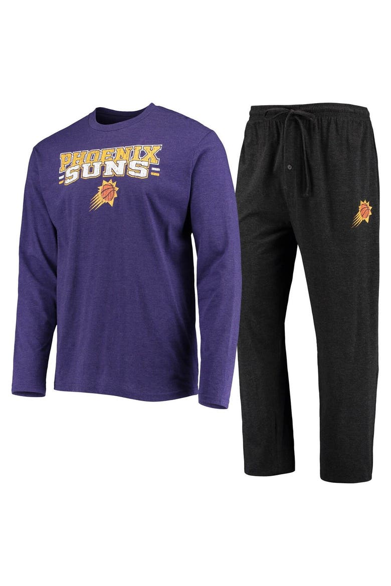Men's Concepts Sport Black/Purple Phoenix Suns Long Sleeve T-Shirt & Pants Sleep Set, Main, color, Purple