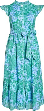 SUGARLIPS Tressa Floral Print Maxi Dress