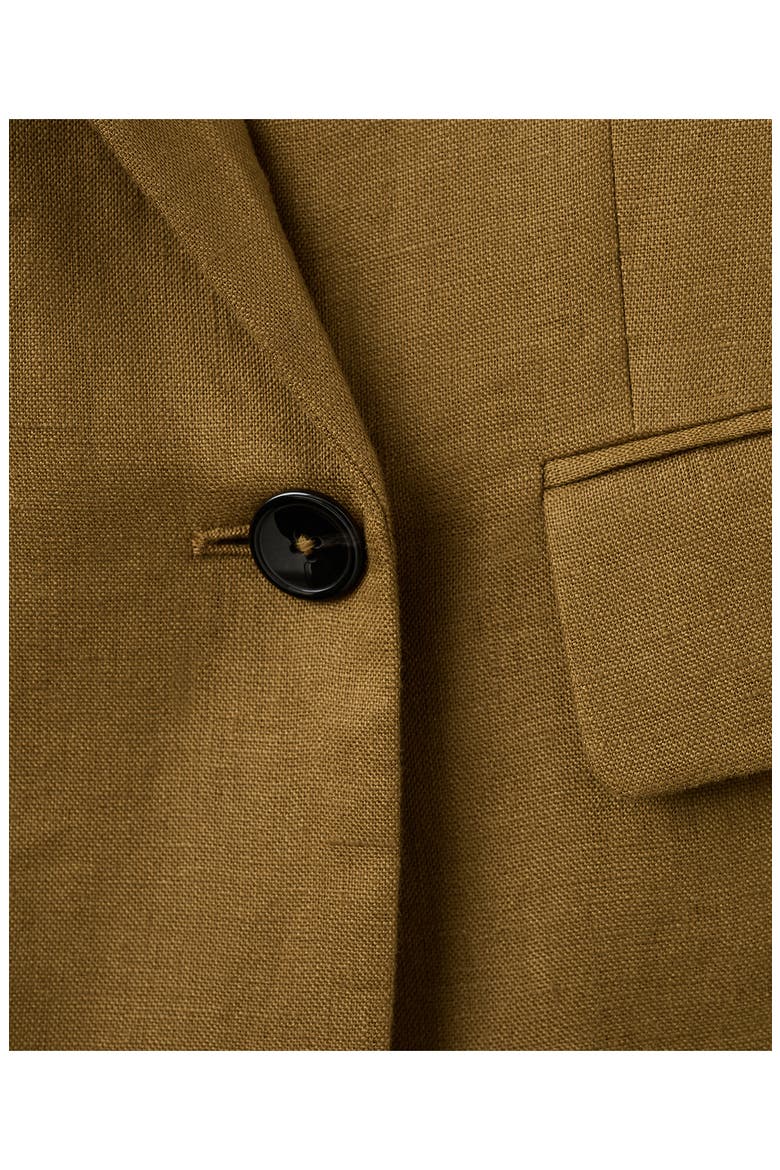 Double Breasted Linen Blazer, Alternate, color, OLIVE GREEN