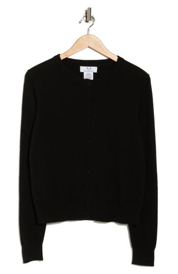 Magaschoni Cashmere Button Front Cardigan In Black
