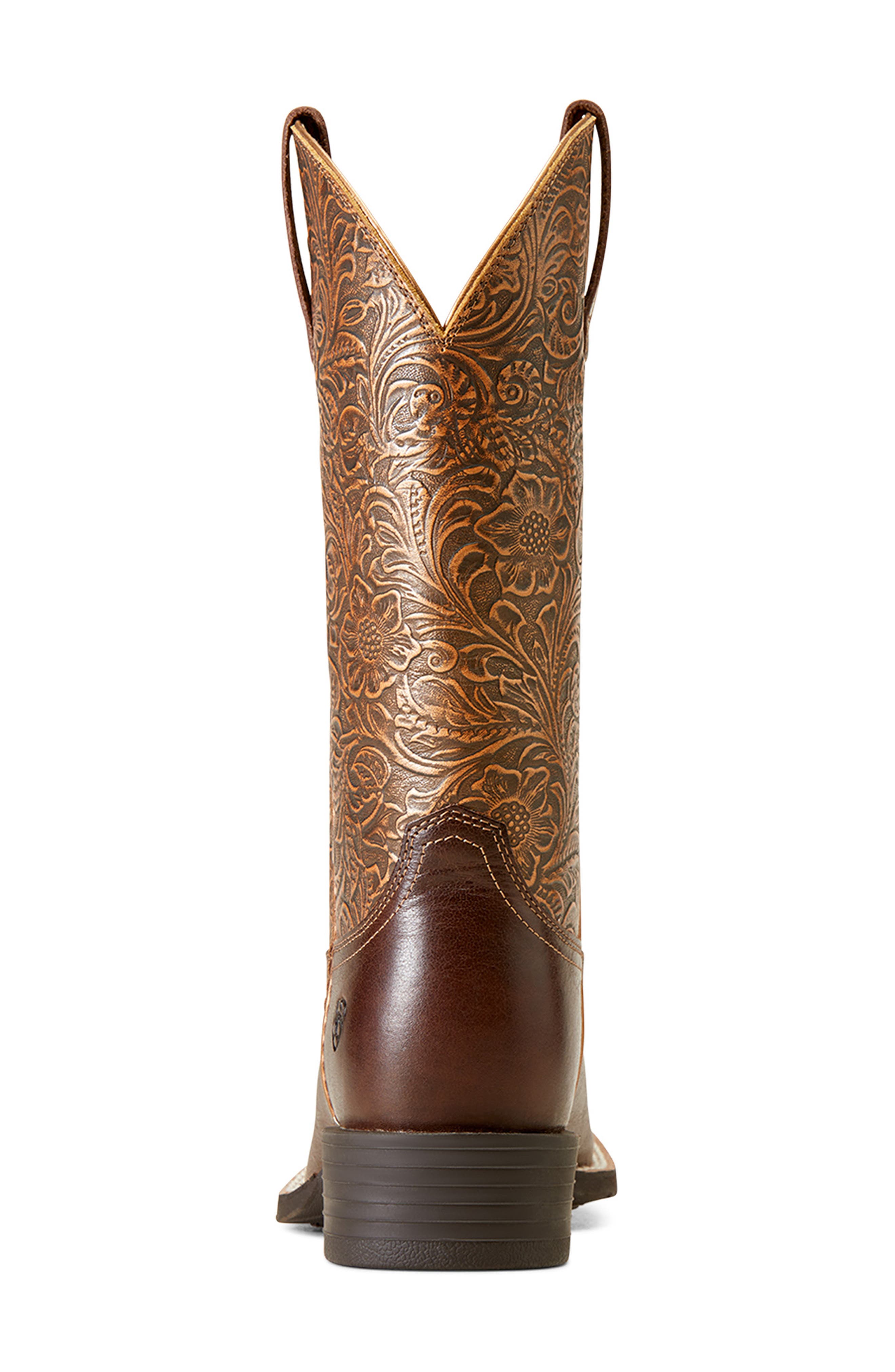 Ariat Round Up Wide Square Toe Western Boot, Alternate, color, Brown