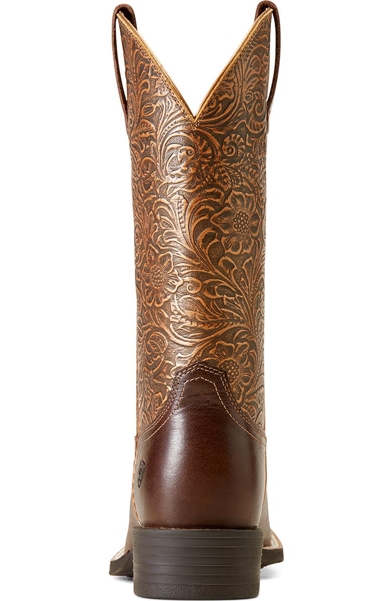 Ariat Round Up Wide Square Toe Western Boot, Alternate, color, Brown