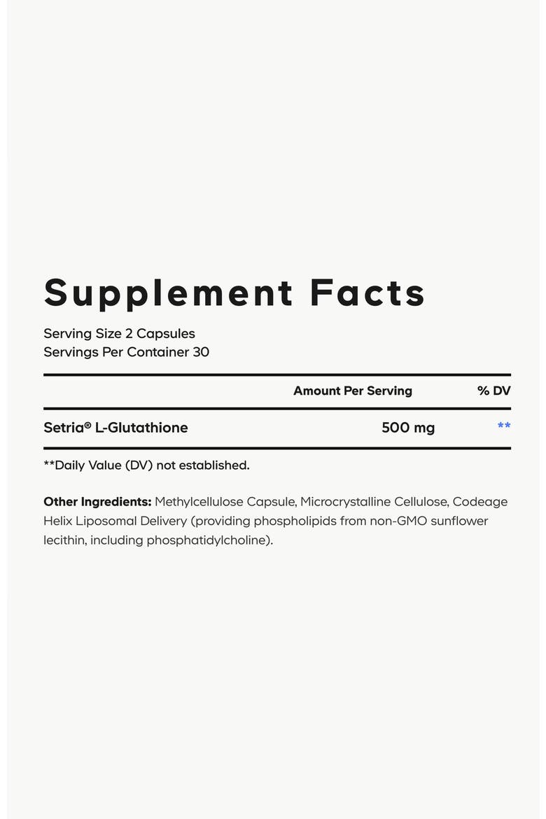Liposomal Glutathione Setria® L-Glutathione Supplement, Alternate, color, White