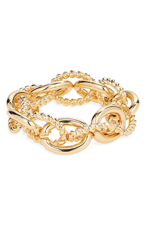 Nordstrom Mixed Link Stretch Bracelet in Gold at Nordstrom
