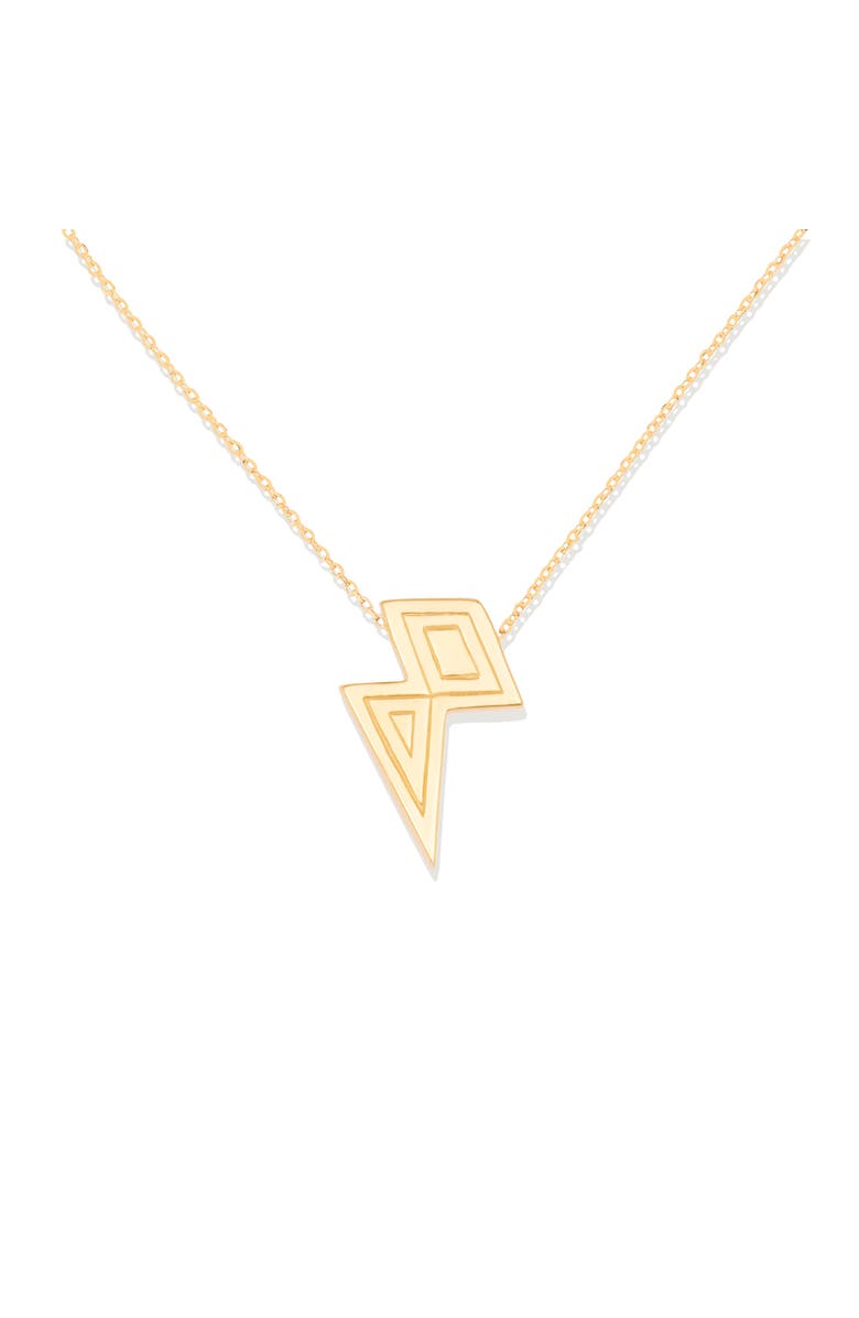 Campbell + Charlotte JuJu Lightning Bolt Charm Necklace, Alternate, color, Gold