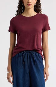 Caslon® Cotton Blend Crewneck T-Shirt
