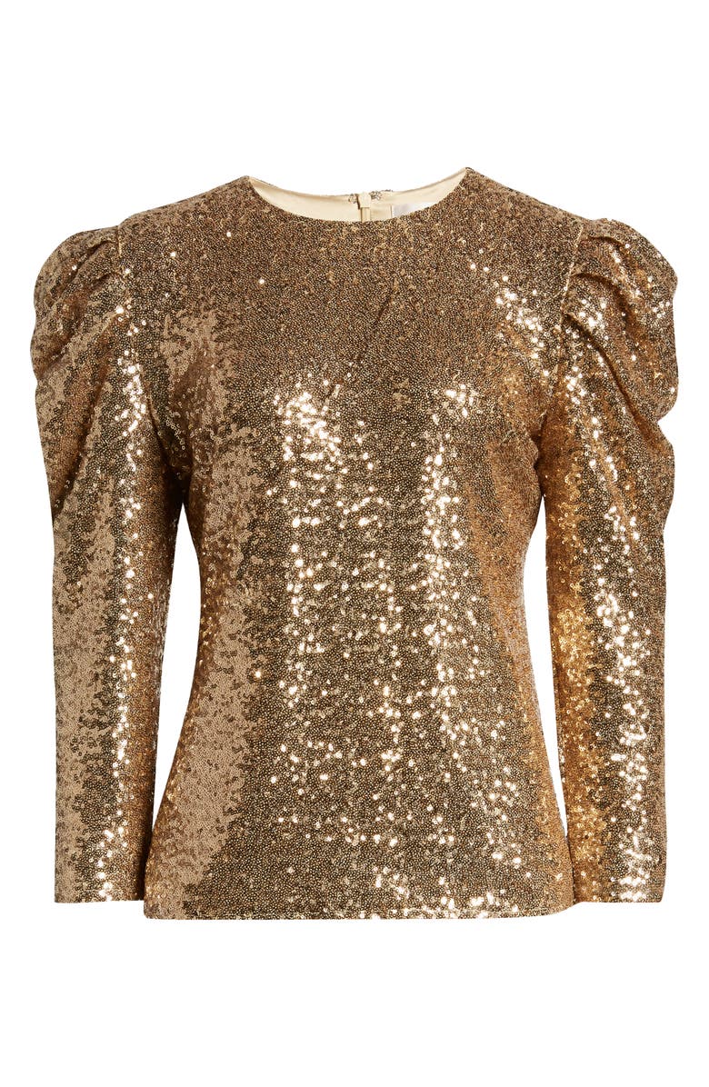 Rachel Parcell Rachel Parcel Sequin Puff Shoulder Top, Alternate, color,