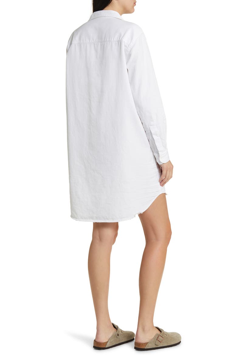 Mary Classic Long Sleeve Shirtdress, Alternate, color, WHITE TATT