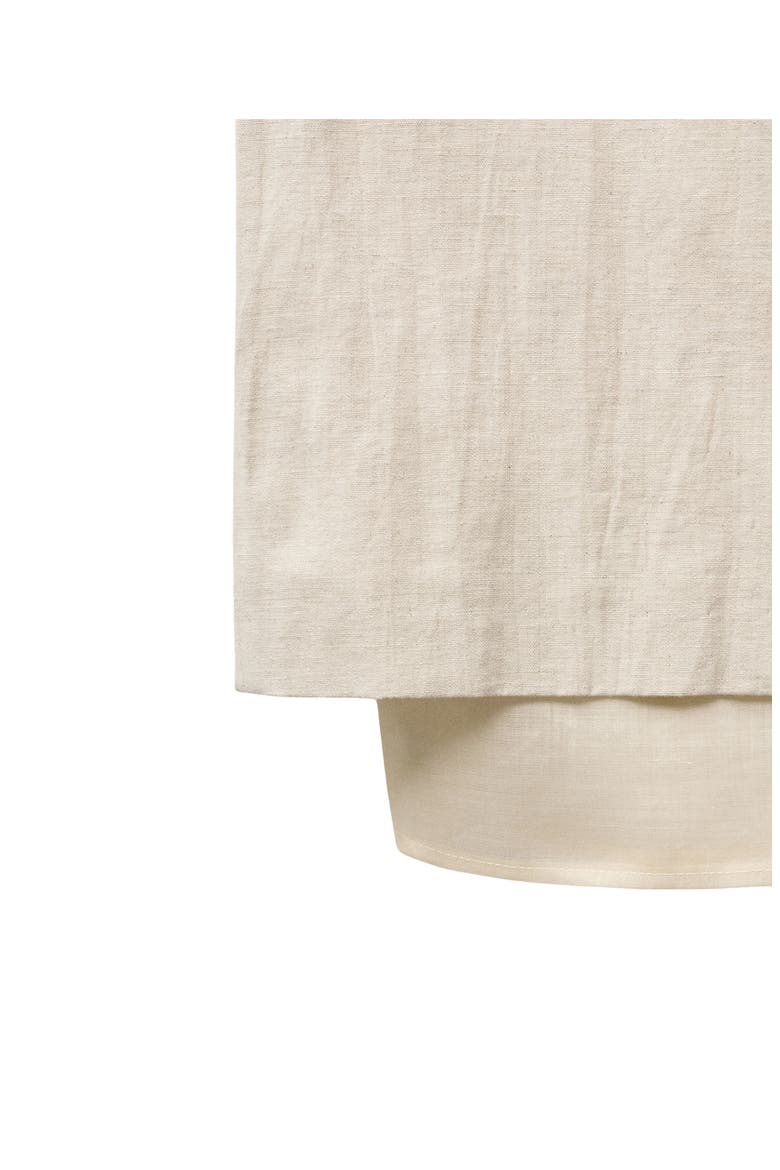 Layered Cotton & Linen Midi Skirt, Alternate, color, LIGHT/ PASTEL GREY