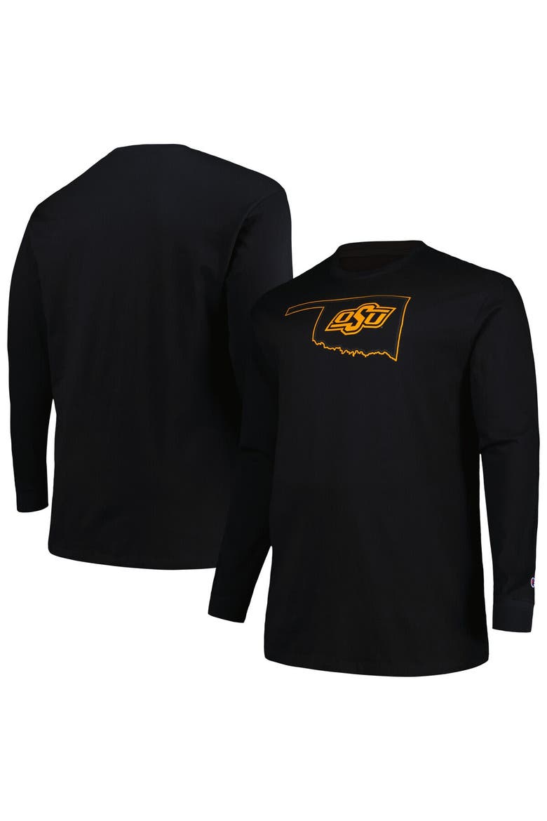 Men's Profile Black Oklahoma State Cowboys Big & Tall Pop Long Sleeve T-Shirt, Main, color, Black