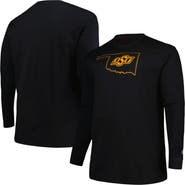 PROFILE Men's Profile Black Oklahoma State Cowboys Big & Tall Pop Long Sleeve T-Shirt