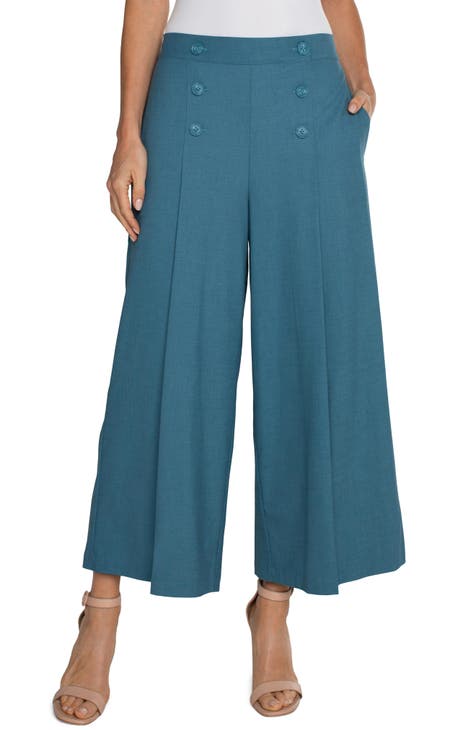 Sailor Pleated Wide Leg Pants