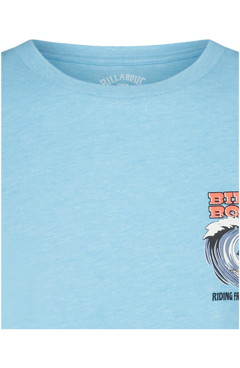 Billabong Kids' Flamingo Surf Cotton Graphic T-Shirt, Alternate, color, Aqua Heather