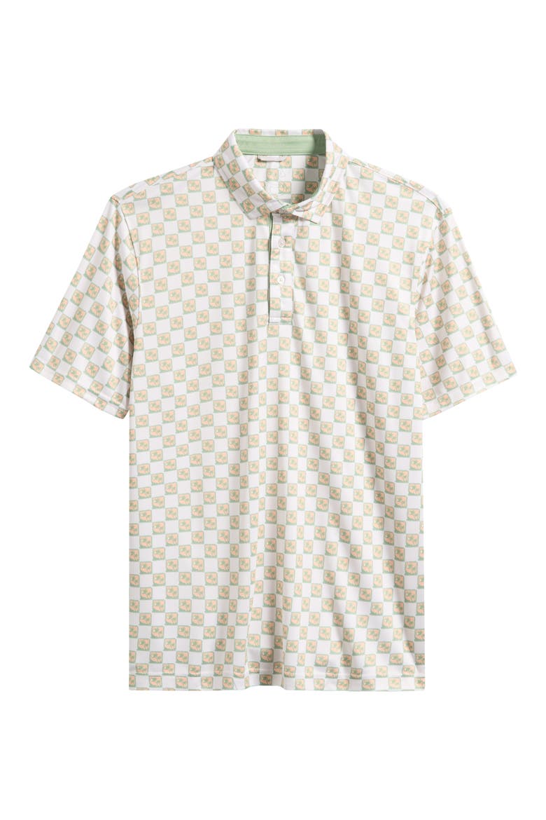 Lounge Performance Golf Polo, Alternate, color, WHITE/ GOLD