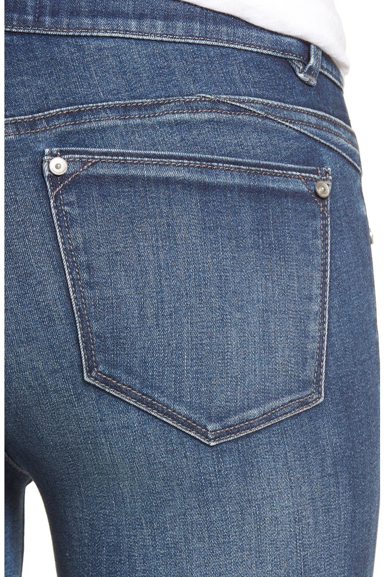 'Ab'Solution Ankle Skinny Jeans, Alternate, color, BLUE
