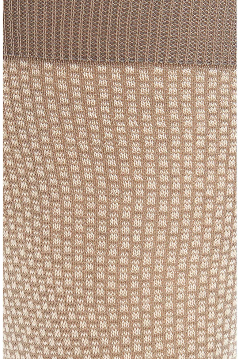 Cotton Jacquard Dress Socks, Alternate, color, LT BROWN