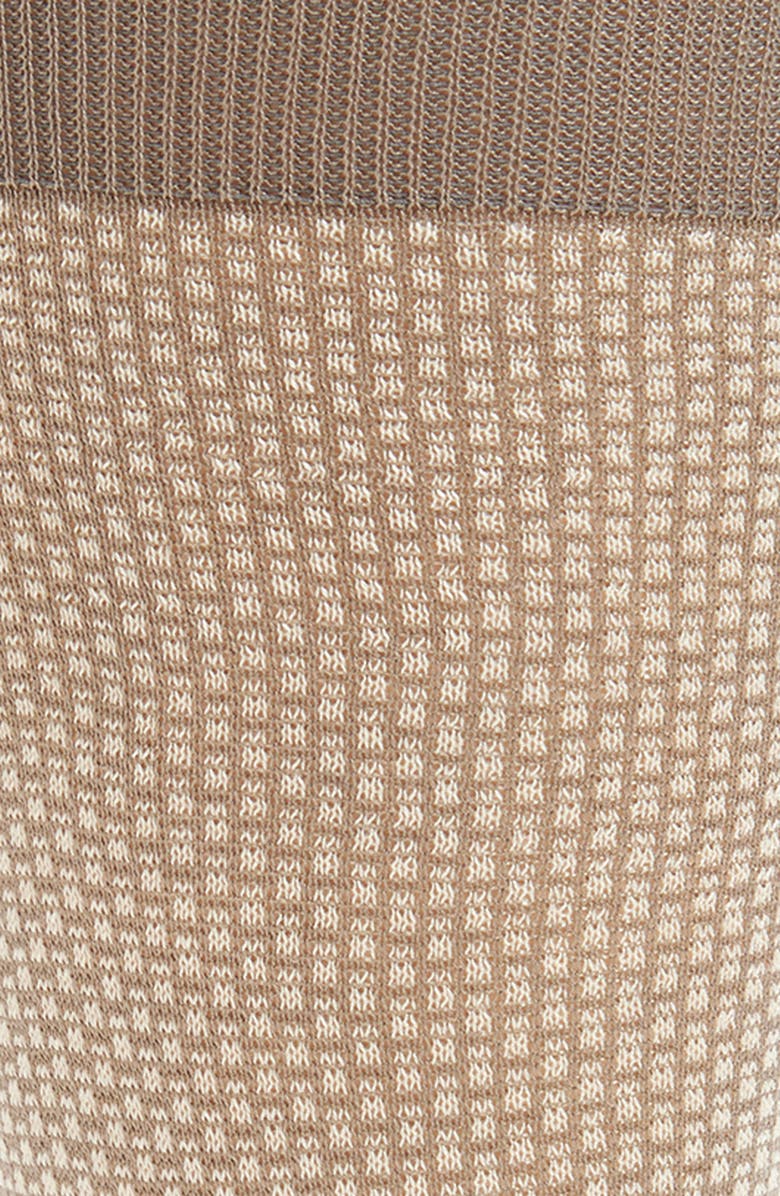 Canali Cotton Jacquard Dress Socks, Alternate, color, Lt Brown