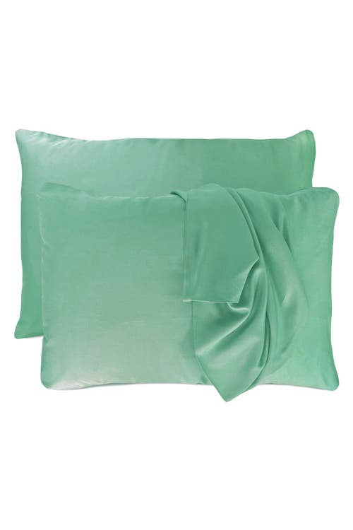 Bedvoyage Luxury 100% Viscose Cooling Pillowcase Set In Seaglass