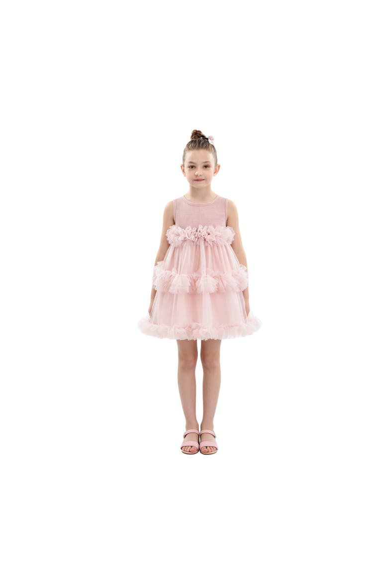 Norelia Ruffle Tulle Dress, Alternate, color, Pink