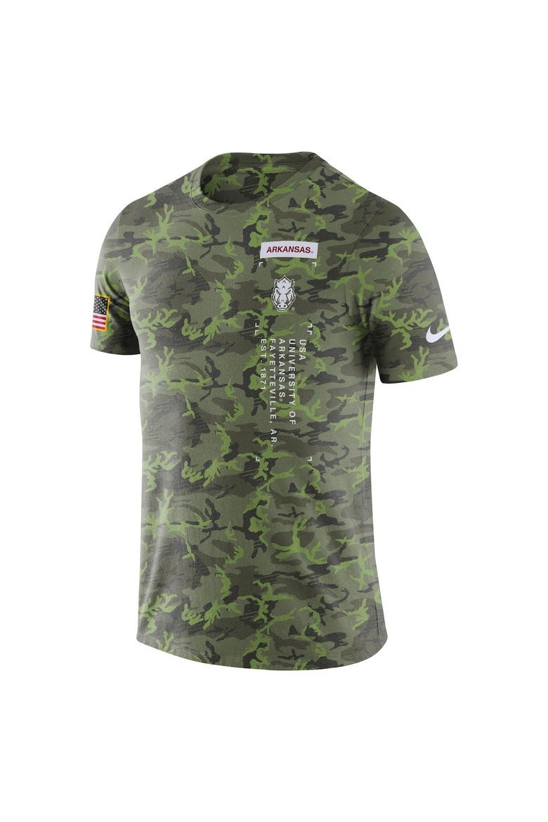 Men's Nike Camo Arkansas Razorbacks Military T-Shirt, Alternate, color, Camo