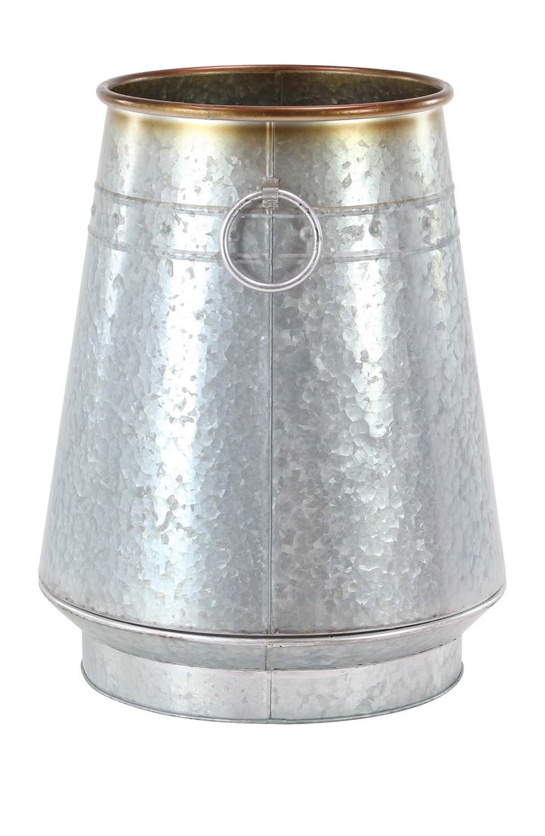 SONOMA SAGE HOME Silver Galvanized Iron Barrel Planter - Set of 3, Alternate, color,