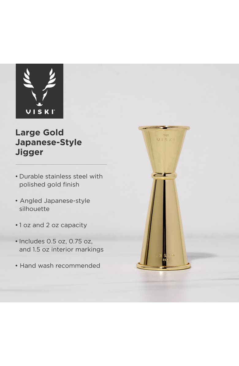 Viski Large Japanese Style Jigger, Alternate, color, Belmont