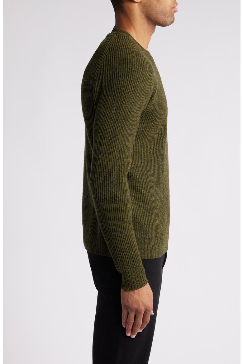 Ribbed Wool Blend Sweater, Alternate, color, MOSS
