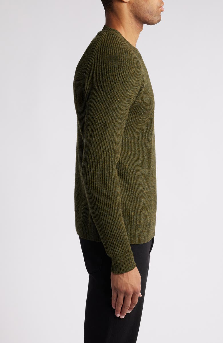 Schott NYC Ribbed Wool Blend Sweater, Alternate, color, Moss