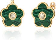 GABI RIELLE Effortless Staples Inlay Floral Stud Earrings