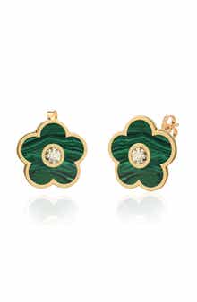 GABI RIELLE Effortless Staples Inlay Floral Stud Earrings