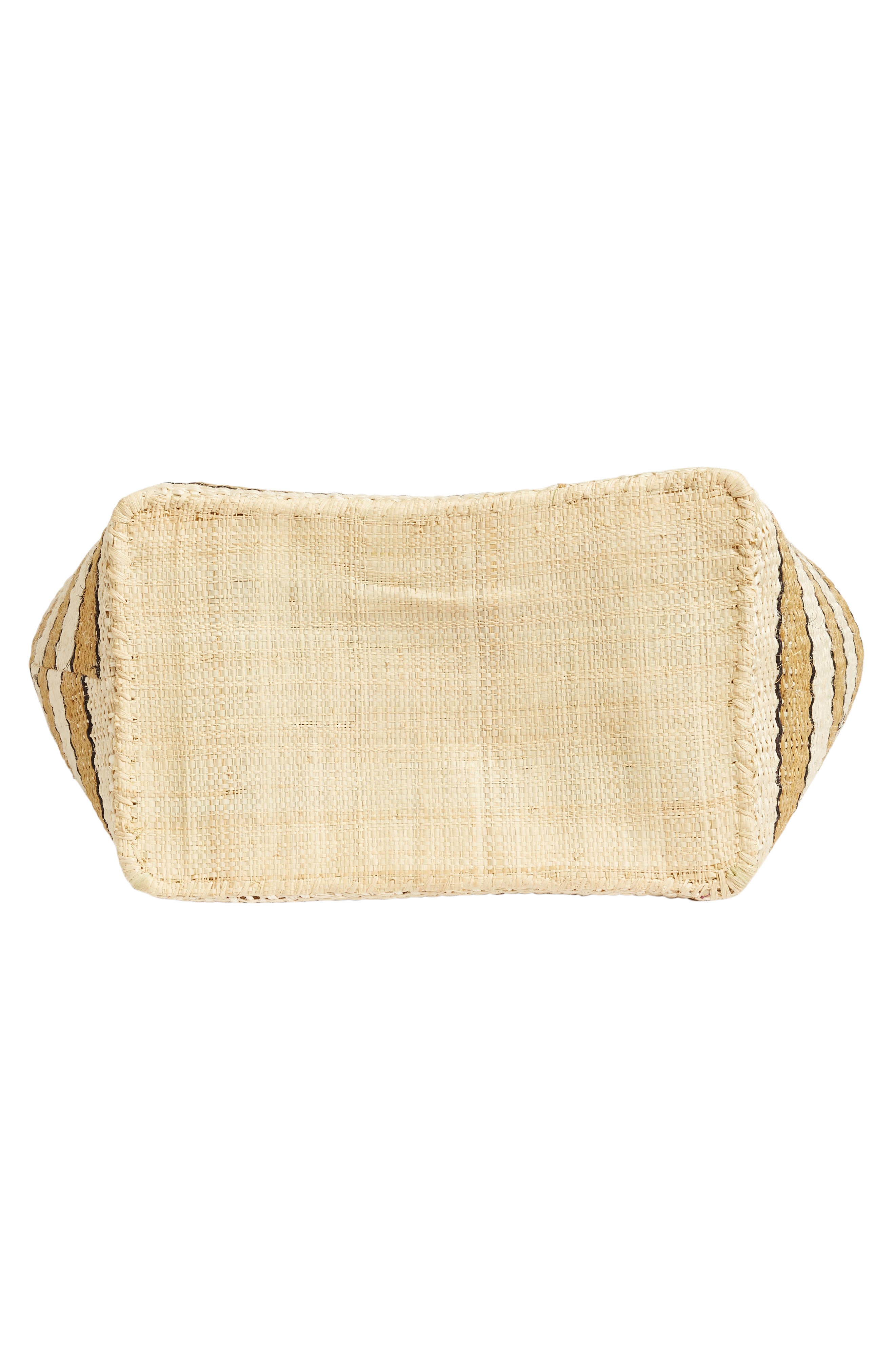 Mar y Sol 'Capri' Woven Tote with Pom Charms, Alternate, color, 