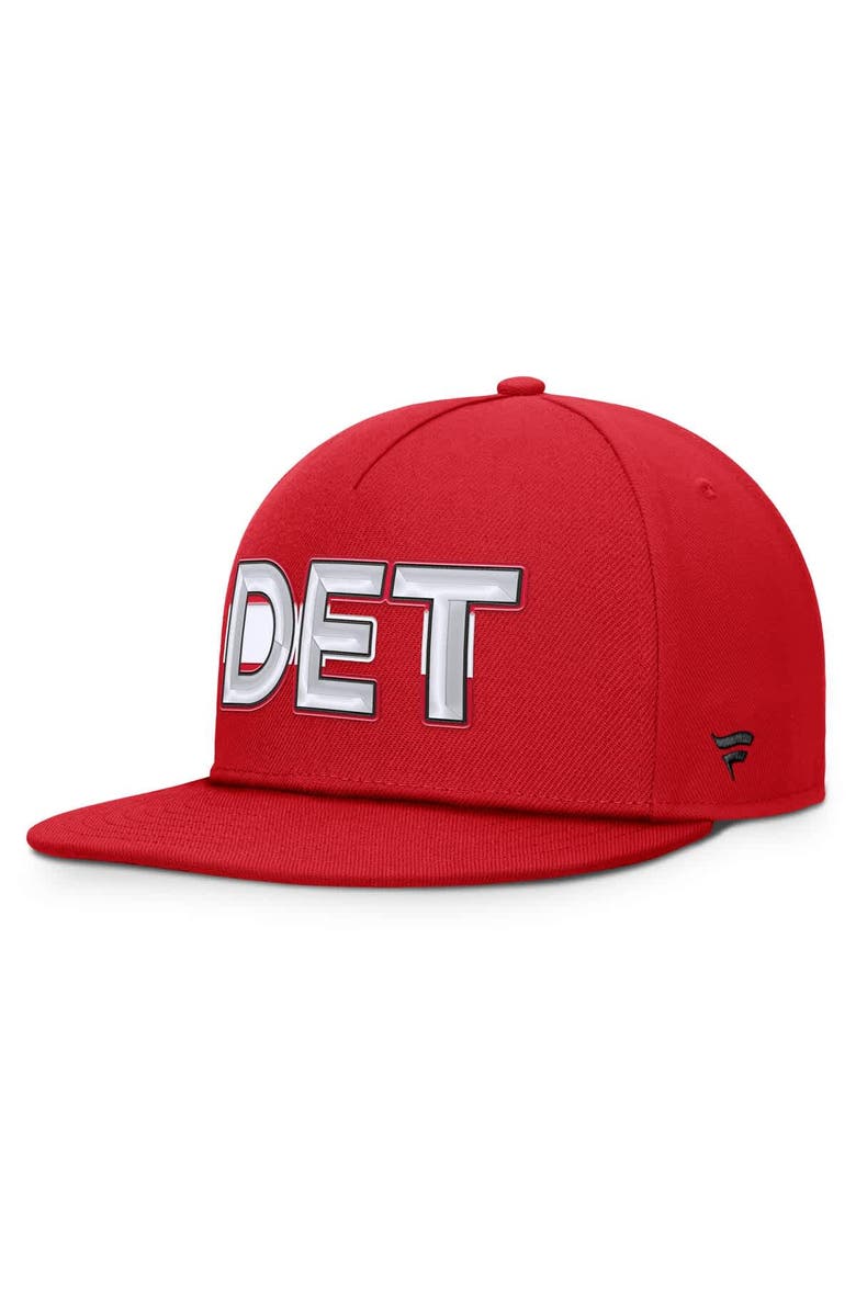 FANATICS Men's Fanatics Red Detroit Red Wings Authentic Pro Rink Team Code Snapback Hat, Alternate, color, Red