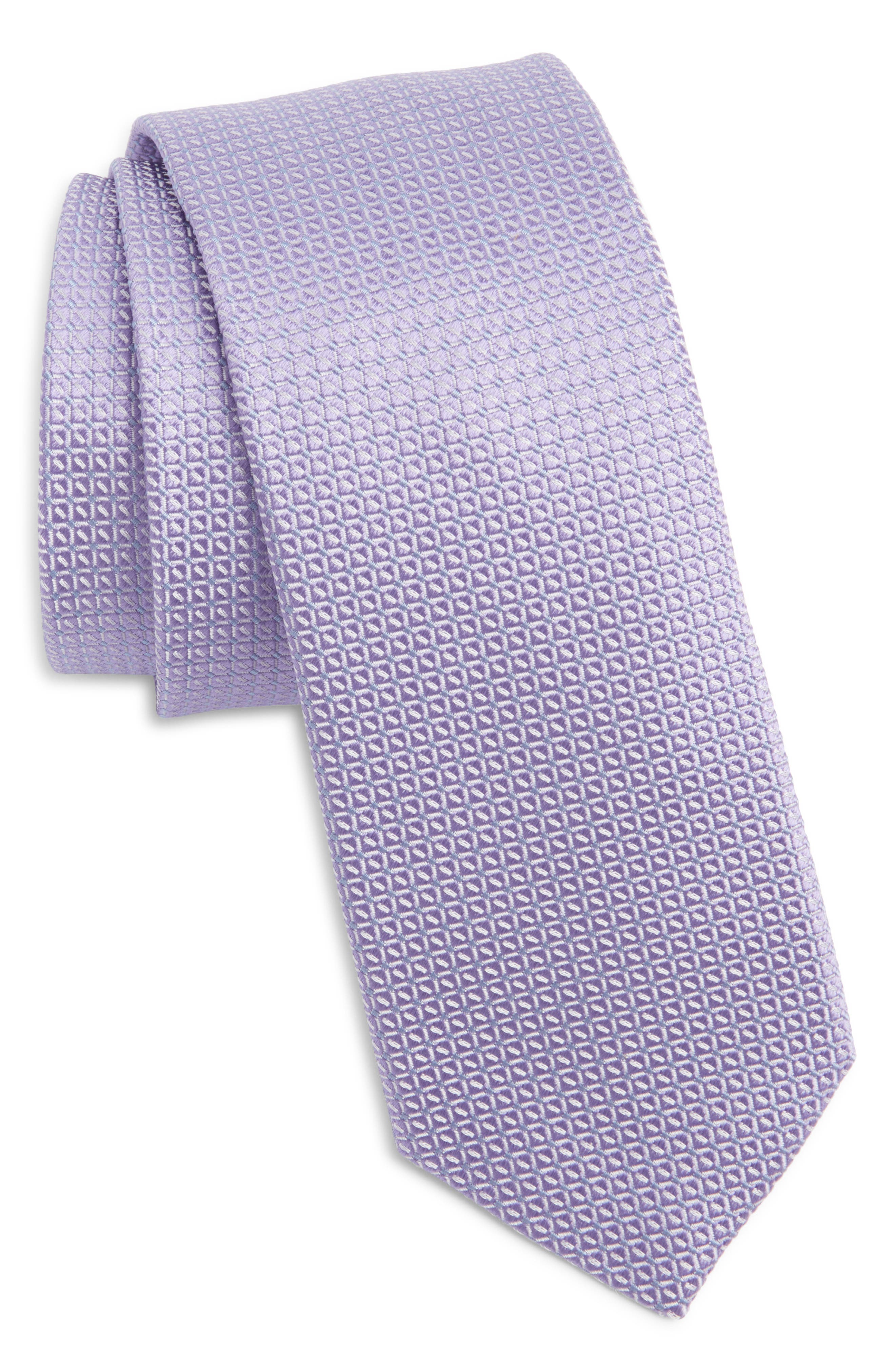 Micropattern Silk Blend Tie