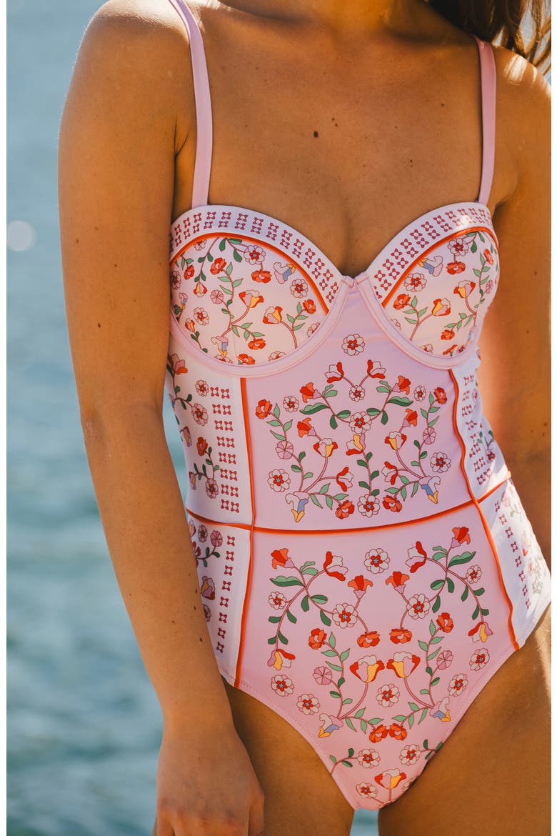 Blush Botanica One Piece Swimsuit, Alternate, color, Pink