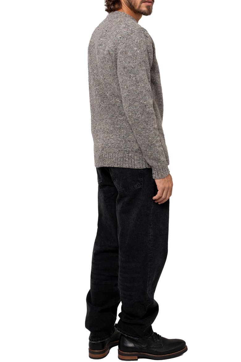 Donegal Crew Neck Sweater, Alternate, color, GREY PEBBLE