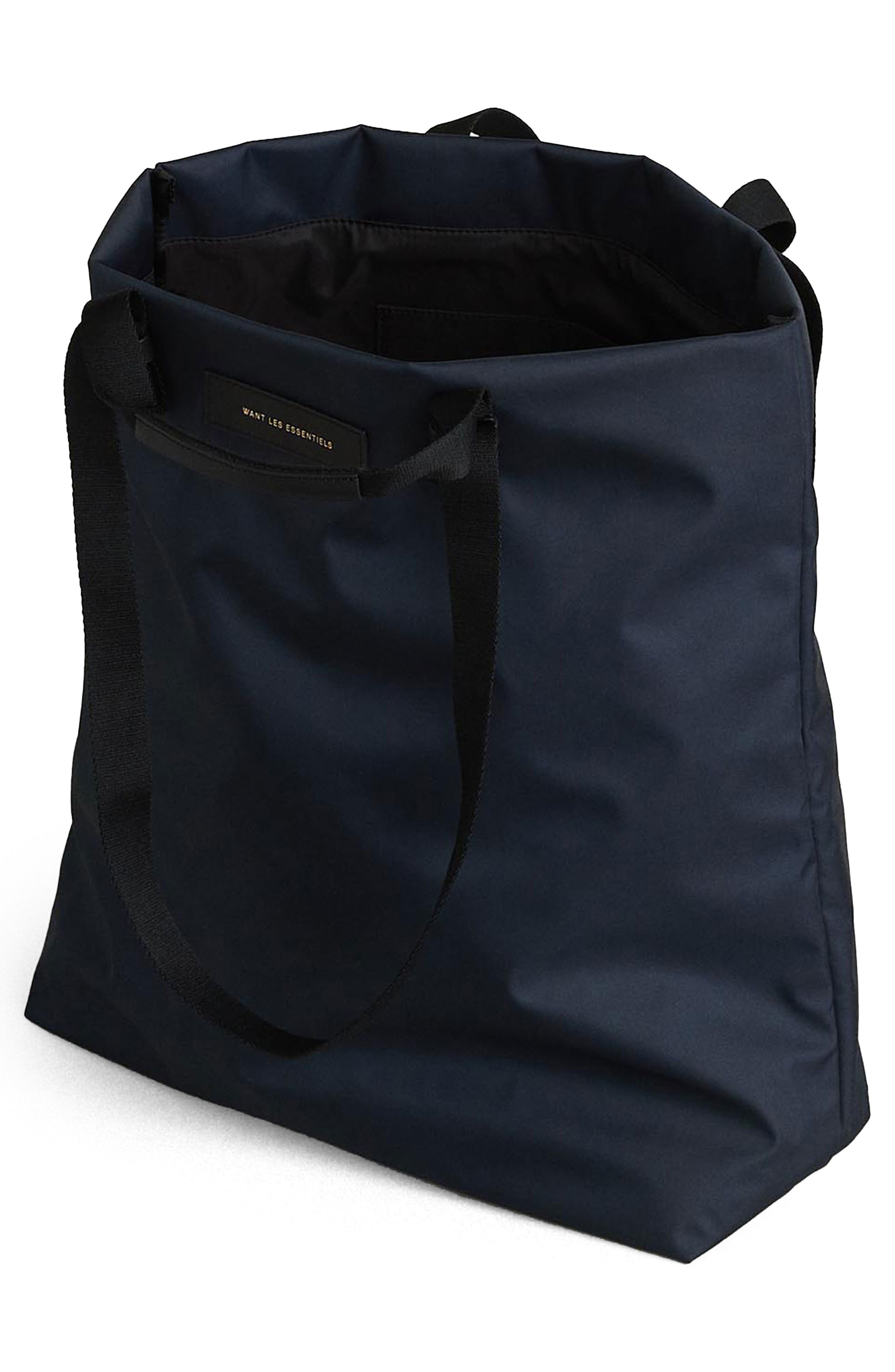 WANT Les Essentiels Dayton XL Shopper Tote, Alternate, color, Navy Nylon/ Black
