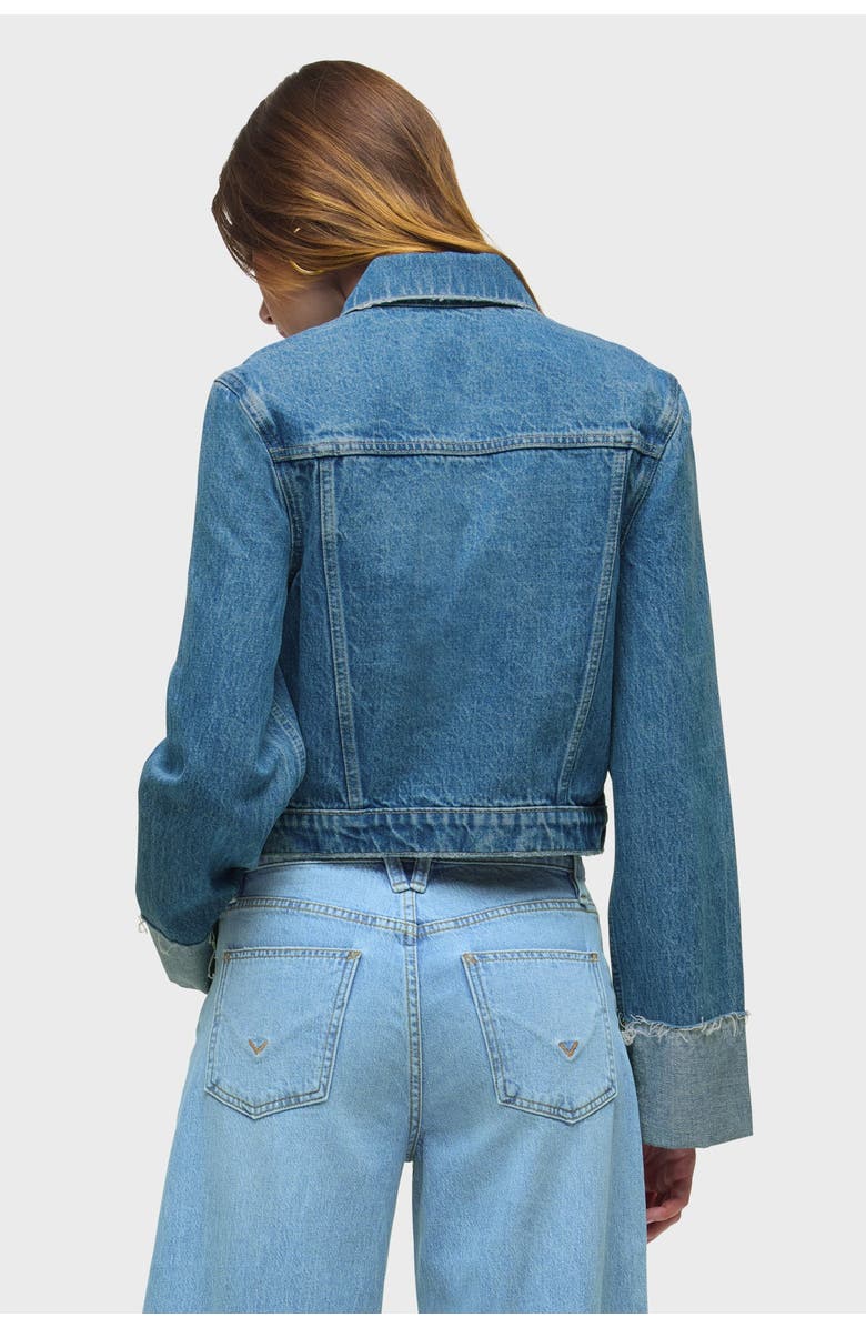 Hudson Jeans Cuffed Cropped Denim Jacket, Alternate, color, Universal